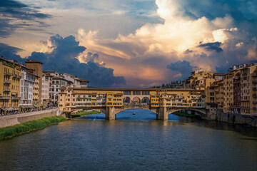 Wall Mural - Ponte Vecchio view in Florance City