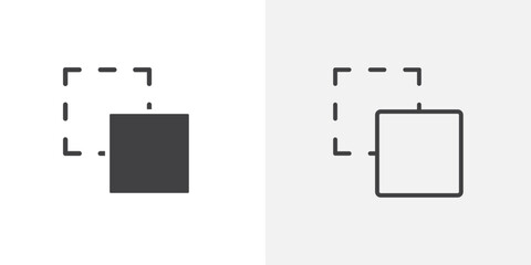 Bring to front icon flat and simple set design