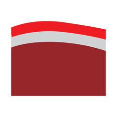 ribon flag red white elements