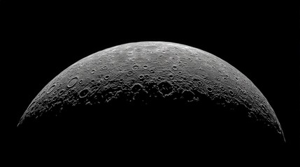 Wall Mural - a grayscale image of a moon with craters