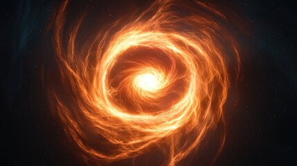 Poster - Cosmic event spiraling energy burst in space digital art dark universe abstract concept