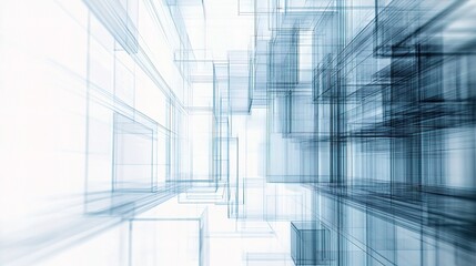 Poster - Abstract Technology Background with Minimal Architectural Lines