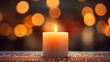 © Deira Studio - A photo of a candle with bokeh effect