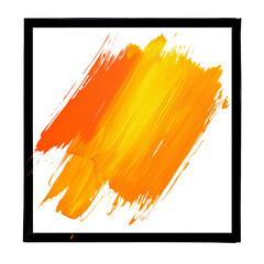 Aufkleber - Abstract Orange and Yellow Paint Stroke Artwork