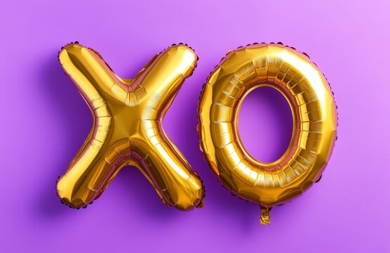Gold foil balloon in the shape of 