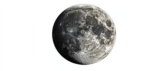 Wall Mural - the moon in a white background