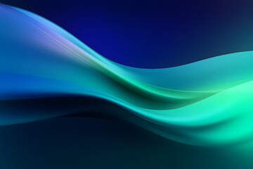 Poster - A Futuristic blue wave background template