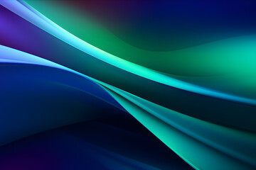 Poster - A Futuristic blue wave background template