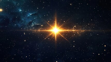 Canvas Print - radiant celestial body: a bright star in the vast expanse of space