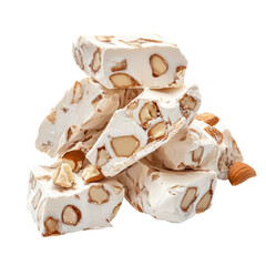 Wall Mural - Delicious Almond Torrone: A Stack of Sweet, Creamy Nougat Confectionery