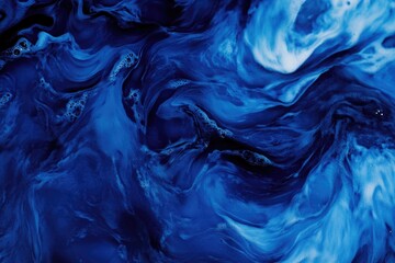 Poster - Close-up shot of a blue and white swirling design