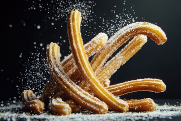 Wall Mural - A stack of sweet, sugary treats sitting on a flat surface