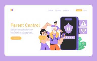 Poster - safety internet day. flat vector illustration