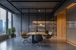 © Aashutosh Pandit - A modern corporate office conference room interior.