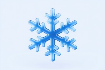 Poster - A translucent blue snowflake, symbolizing winter, cold, and festive cheer.