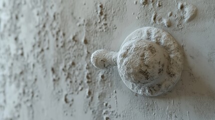 Aufkleber - Close up view of microbes on common surfaces like door handles and smartphones revealing unseen microbial life. Generative AI