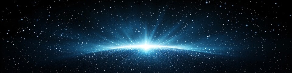 cosmic starscape with light rays