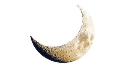 Wall Mural - crescent moon on a white background