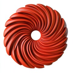 3d rendered swirl with circular hole