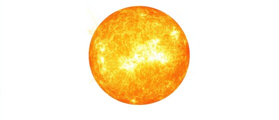 Wall Mural - the sun isolated on a white background