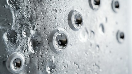 Aufkleber - Close up view of microbes on everyday surfaces including door handles and smartphones in urban settings. Generative AI