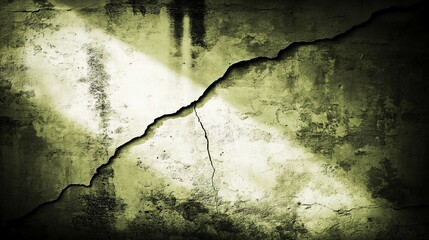 Canvas Print - Dramatic Crack in Old Weathered Wall Texture Background