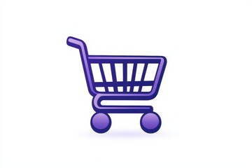 Modern Shopping Cart Icon for E-commerce and Retail Applications