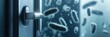 © Anat art - Close up of microbes found on common surfaces like door handles and smartphones highlighting everyday contamination risks. Generative AI