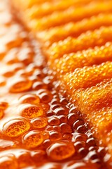 Canvas Print - Close-up of orange bubbles and textured surface.