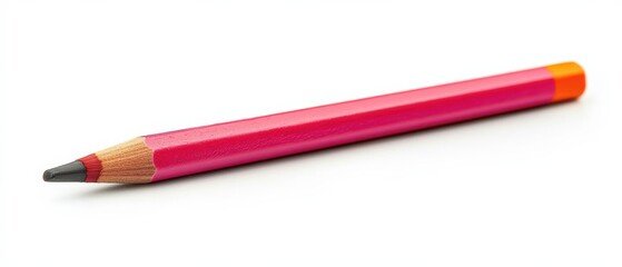 Wall Mural - A pink pencil with an orange end