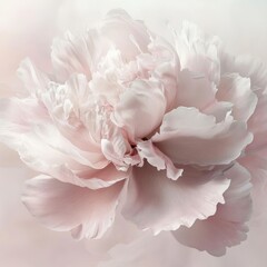 Wall Mural - close-up of a light pink peony flower