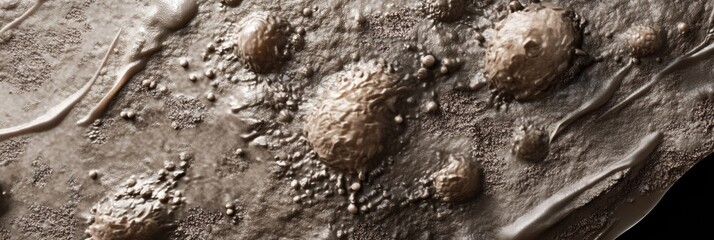 Aufkleber - Microbes observed on common surfaces like door handles and smartphones in urban environments. Generative AI