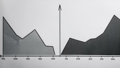 Two intersecting curve graphs, one rising and one falling, showing different axes