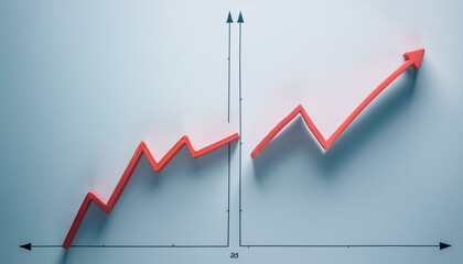 Two intersecting curve graphs, one rising and one falling, showing different axes