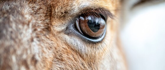 a close-up view of an animal's eye