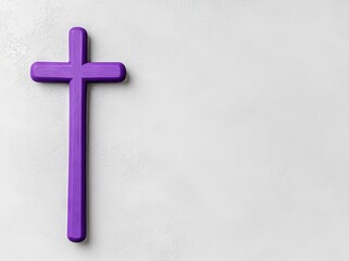 The concept of Ash Wednesday, Lent, and Holy Week. A Christian Holy cross formed against a backdrop of scattered ashes