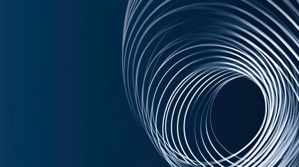 Aufkleber - Abstract swirling white light trails on dark blue background.
