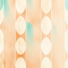  teal and white geometric pattern, minimalist style, vertically aligned elongated rounded shapes resembling arches, thin white outlines, symmetrical design, uniform spacing, wallpapers, textiles