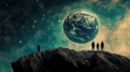 Wall Mural - astronaut on the planet