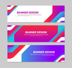 Wall Mural - Modern gradient banner template design collection