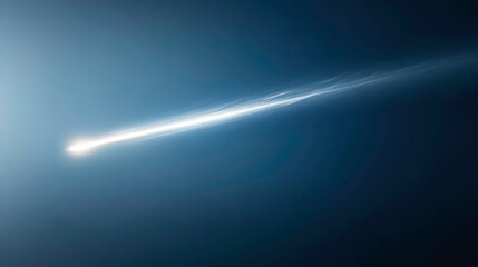 Poster - Bright meteor streak across dark night sky.