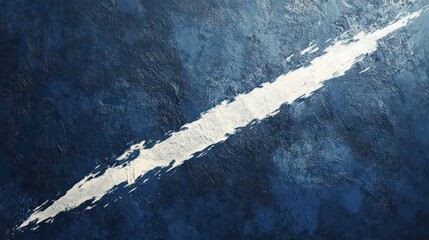 Poster - Abstract blue texture with a white diagonal line.