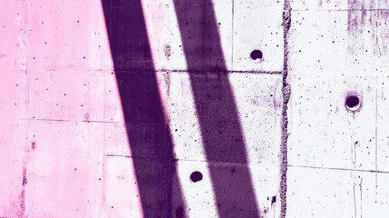 Canvas Print - Abstract Purple Shadow on Pink Concrete Wall Texture