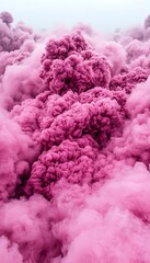 Sticker - Pink and purple smoke plumes billowing in the air.