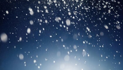 Aufkleber - snowfall against deep blue night sky with scattered snowflakes in focus, perfect for winter background and seasonal designs