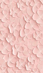 Poster - Pink floral pattern, paper flowers background.