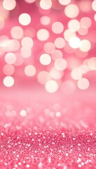 Poster - Pink glitter bokeh background.