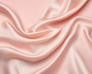 Wall Mural - Soft pink silk fabric with elegant draping and folds. (1)