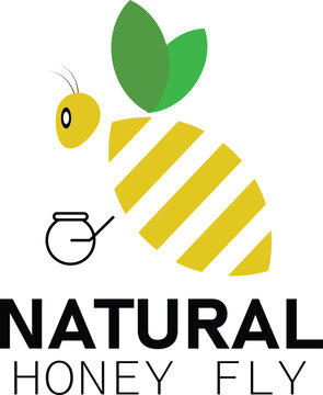 Honey Bee Logo Design Vector