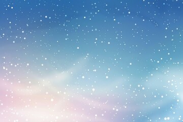 Poster - Snowflakes falling from blue sky with pink and white gradient background, perfect for winter or christmas themes